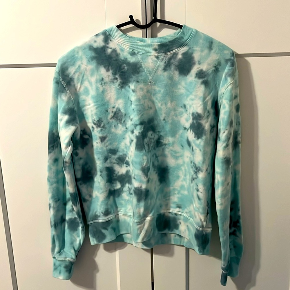 Soft Blue Tie-Dye Top